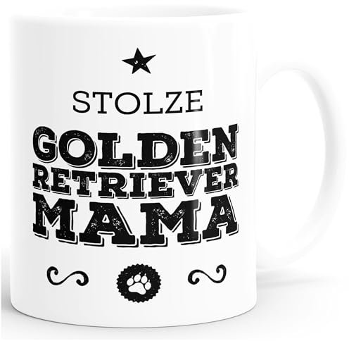 MoonWorks Kaffee-Tasse Stolze Golden Retriever Mama Golden Retriever Besitzerin Hundebesitzerin weiß Unisize