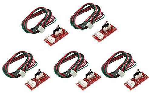 DollaTek 5 pezzi di interruttore meccanico di fine corsa con cavo per stampante 3D Makerbot Prusa Mendel RepRap CNC Arduino Mega