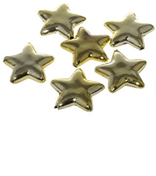 Sterne Gold zum Aufstecken Weihnachtsdeko Streudeko -Adventskranz Christbaum Tischschmuck ca. 1 x 4 cm - 3 x 6 Stück