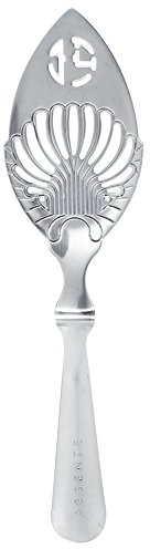 TopINCN Cuillère à absinthe en acier inoxydable avec filtre à boisson, Acier inoxydable, #4