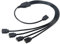 Akasa 1 zu 4 RGB LED Splitter und Verlängerungskabel, Y Verteilter Kable für 4 pin RGB LED Streifen, 4 Polig LED Strip Verlängerung Verteilter Kable, 50cm, schwarz, AK-CBLD04-50BK