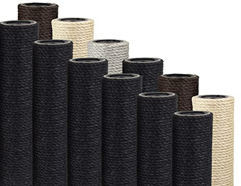 Kratzbaumland 9 cm Sisalstamm, Ersatzstamm für Kratzbaum: Länge: 45 cm, Gewinde - 8 mm (M8), Farbe des Sisalseils: schwarz