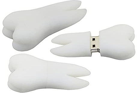 32GB Tooth Shape USB Flash Drive USB Drive USB Stick USB 2.0 Flash Disk USB Disk Thumb Drive Pen Drive U Disk PenDrive Memory Stick External Storage Flash Memory USB Storage USB 2.0 Drive (White)