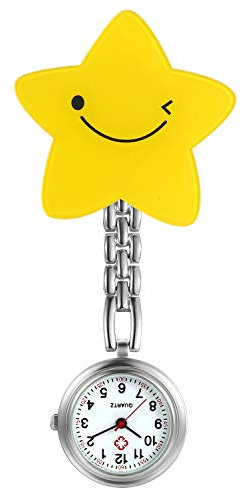 Avaner Uhren Krankenschwesteruhr Cartoon Taschenuhr FOB Uhr Silikon Pflegeruhr mit Clip Anlog Quarzuhr