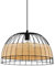 EGLO Pendelleuchte Anwick, 1 flammige Hängelampe Vintage, Boho, Hängeleuchte aus Stahl und Rattan, Esstischlampe, Wohnzimmerlampe hängend in Schwarz, Natur, E27 Fassung, Ø 50 cm