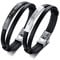 Her King His Queen Paar Armbänder, Unisex Inspirational Schmuck Doppelschichten PU Leder Armband Sein und Ihr Distanz Matching Set Für Weihnachten Jubiläum Hochzeit Geburtstag Valentinstag