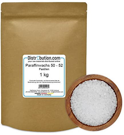 Paraffin Pastillen 1kg für Paraffinbad, Handbad, Kerzen 50-52°C niedriger Schmelzpunkt
