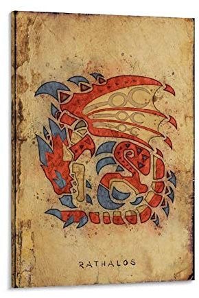 LIANGBO Monster Hunter Hunter Notes Leinwand Kunst Poster und Wandkunst Bilddruck Moderne Familienzimmer Dekor Poster 08x12inch(20x30cm)