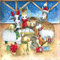 Paper House Box mit 20 kunstvollen Weihnachtskarten – Popping by for a visit and stable friends – schöne, moderne künstlerische Designs – 20 Karten, je 10 von 2 Designs