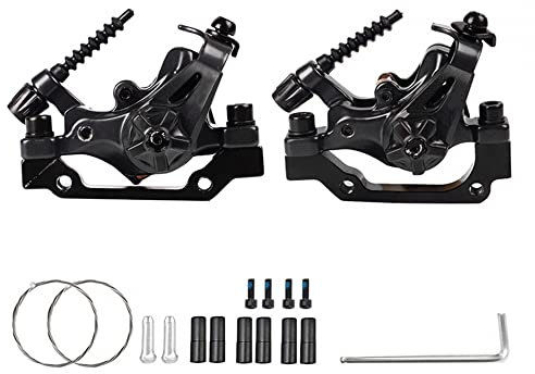 MiOYOOW Fahrrad Scheibenbremse, Fahrrad Scheibenbremssättel Doppelpositions Zeilenzug Scheibenbremssättel Mechanische Scheibenbremsen Vorderrad Hinterradbremssatz