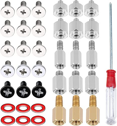 DKARDU PCIe NVMe M.2 SSD Mounting Screw Kit for Asus Motherboard, for Gigabyte for ASRock for Msi Mainboard with 6 PCS Washer and Screwdriver, 30PCS
