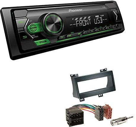 Pioneer MVH-S120UBG 1-DIN Autoradio mit grüner Beleuchtung und USB kompatibel mit Android-Smartphones inkl. Einbauset passend für KIA Cee'D Cee'D SW Pro Cee'D 2007-2011 schwarz