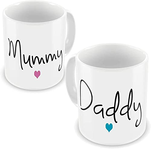 Faithful Prints - Tazza regalo per nuovi genitori, madri, papà, mamma, papà, Natale, regalo di compleanno - Ceramica - Tazza da caffè - 300 ml