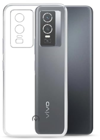 TPU Hülle passend für Vivo Y76 5G Transparent Clear Case Schutz Handy Tasche Silikon mit mungoo Displayputztuch