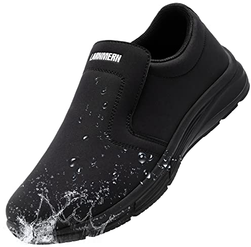 LARNMERN Kochschuhe rutschfeste Schuhe Herren Küche Arbeitsschuhe Wasserfeste Koch Slippers Schuhe Männer Loafers Berufsschuhe Non-Slip Chef OHNE-Stahlkappe,37.5EU