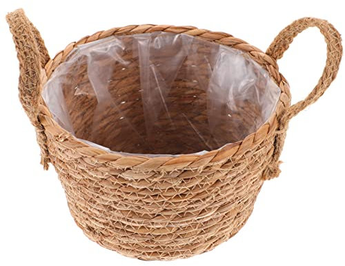 Alipis Cesta Tejida Multifuncional Para Plantas y Almacenamiento Para Decoración De Interiores y Exteriores Moderado Resistente y Práctica