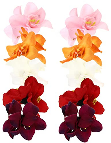Beavorty 10stücke Blumenhaarspange Für Damen Dekorativer Kopfschmuck Hawaiianische Blumenhaarspangen Blume Haar Clips Für Party Hochzeit Bankett