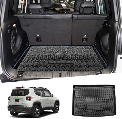 Ruiya Compatible con Jeep Renegade BU 2015-2022 Fiat 500X 2015-2023 Alfombra Protectora de Maletero, Bandeja para Maletero TPE Esteras del Maletero del Coche Antideslizante Accesorios Jeep Renegade