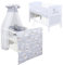 Generic Babybett Komplett Set Max Prince 60x120 weiß Kinderbett umbaubar zum Juniorbett inkl. Bettwäsche Set Komplett (Drache)