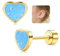 LOLIAS 20G Titan Herz Ohrstecker Ohrringe Für Mädchen Damen14K Gold Süße Kleine Pailletten Ohrstecker Hypoallergene Ohrringe Geschenke Mädchen Knorpel Tragus Ohrstecker Ohr Piercing