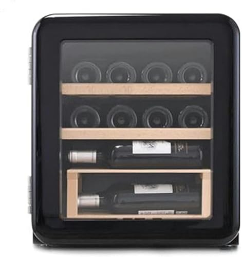 QPZMALSKY Enfriador de vinos de Doble Zona para 12 Botellas, refrigerador termoeléctrico para vinos, 1.3 CU. ft. Bodega para Bar en casa, Cocina, apartamento, condominio, cabaña