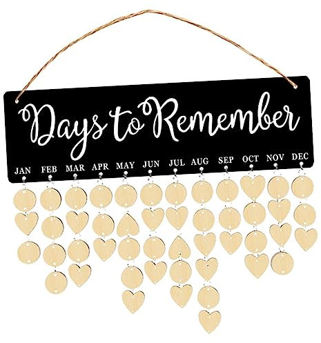 Gogogmee Geburtstagskalender Zum Aufhängen Familie Holzanhänger Kalender Dekoration Wandkalender Festtagskalender Familienwanddekor Geburtstagskalender Personalisierte Holzschilder