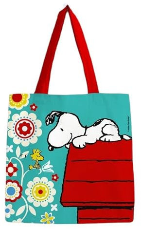Premium Paper Baumwolltasche Peanuts, Woodstock im Garten (38 x 38 cm), mehrfarbig, Medium