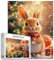 Christmas Trees Bunny Jigsaw Puzzles für Erwachsene 1000 Teile, Xmas Animals Rabbit Jigsaw Puzzle Art 20 x 27 Inches Colorful DIY Puzzles für Home Decoration, Family Puzzle Perfect for Game Nights