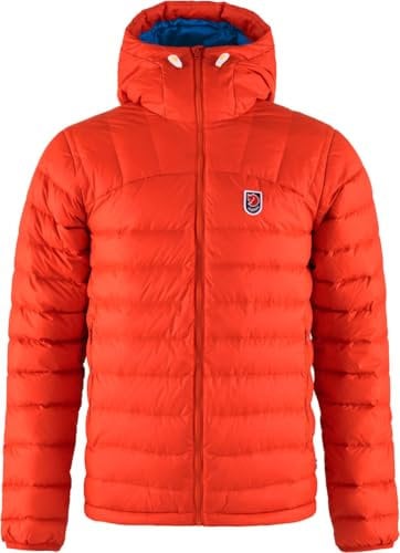 Fjällräven Herren Expedition Pack Down Hoodie Jacke, Flame Orange/UN Blue, M