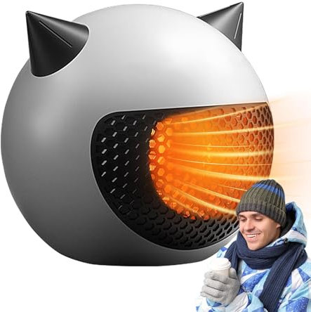 Qkbuza Riscaldamento elettrico, riscaldamento da tavolo portatile | radiatore portatile | radiatore elettrico da scrivania in ceramica a riscaldamento rapido per casa e camera da letto