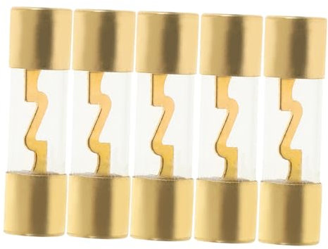 DRESSOOS 5pcs 60a Agu Glass Tube Amp Inline Fuse Set for Car Audio Power Protection Automotive Subwoofer Stereo Fuse