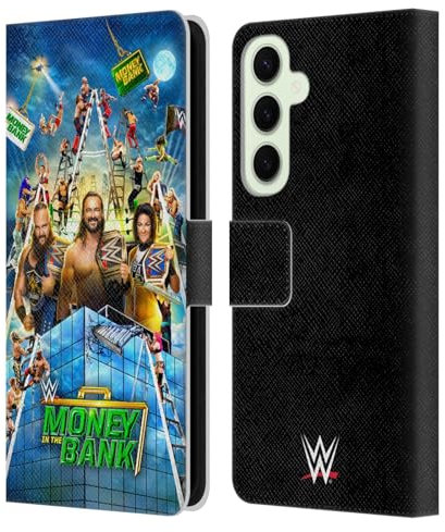 Head Case Designs Offizielle WWE Braun, Drew & Bayley 2020 Money In The Bank Leder-Wallet-Hülle Kompatibel mit Samsung Galaxy S25+