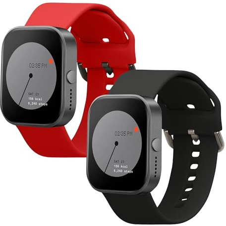 kwmobile 2x Uhrenarmband für CMF by Nothing Watch Pro (D395) Armband - Fitnesstracker Band Set aus TPU Silikon - Ersatzarmband Smartwatch
