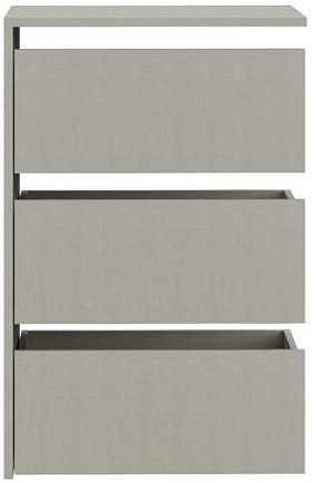 Forte SOPHISTISPACE Set mit 3 Schubladen 50 55, Schubladeneinsatz für Kleiderschrank, Grau Textilnachbildung, 51,5 cm breit, 78,2 cm hoch, 52,7 cm tief