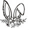 PETSTIBLE Metallhase Oster-Silhouette Wandbehang Metall Wand Garten Dekoration (30 cm)
