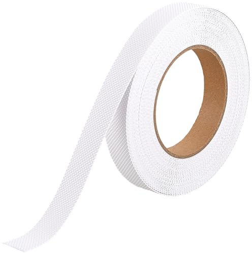 CREATCABIN Nastro Antiscivolo in Rotolo Impermeabile Bianco Strisce Antiscivolo Sicurezza Mobili Antiscivolo Dispositivo Mobile Impugnatura Fissa Scale Esterne Vasche Bagno Bagno Pavimento 10m