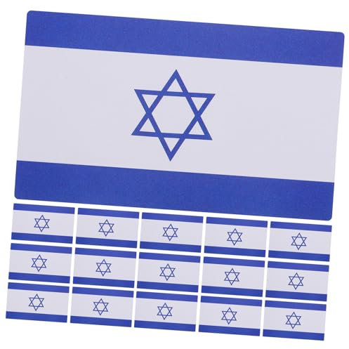 GALPADA Israel Flagge Aufkleberrolle Selbstklebend Langlebiges Vinyl Material Für Laptop Rucksack Auto Scrapbooking Und Planer Kinderleicht Zu Entfernen