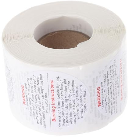 DOITOOL Warnaufkleber Aufkleber Mit Warnschildern Etikettendrucker Für Kerzen Warnschilder Zum Schmelzen Von Wachs Kerzenetiketten Schwarz Aufkleber Aus Beschichtetem Papier