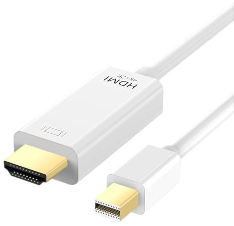 Leloco 4K Mini DisplayPort auf HDMI Kabel 2K 60Hz,1080P@120Hz, Mini DP auf HDMI Kabel Für Thunderbolt 2, MacBook Pro, MacBook Air, iMac, Surface Pro Mehr Schwarz(1,8m)