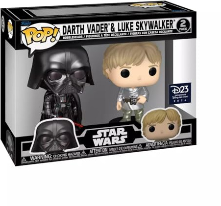 Funko Pop! Star Wars: Darth Vader & Luke Skywalker (D23 Metallic Special Edition) 2-Pack