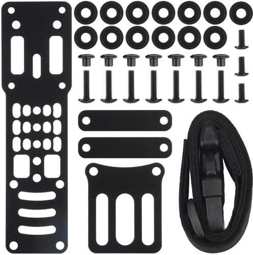 yeeplant Verstellbarer taktischer Pistolenadapter aus Metall mit hängender Beinverlängerungsplatte, Gürtel-Fit für Qls, G-Code,