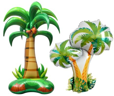 USHXVG 2 Hawaiian-Themed Standing Balloons, Party Scene Decoration, Coconut Palm Tree Balloons, Suitable For Tropical Style Layout.