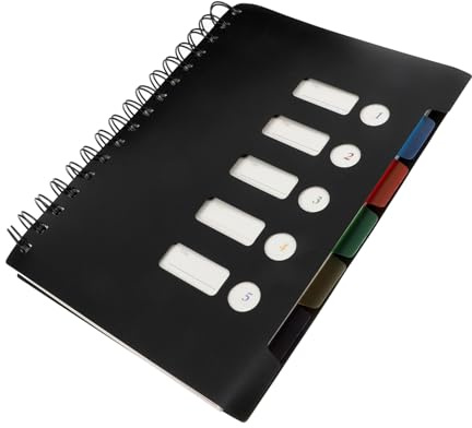 Parliky 150 Blatt Liniertes Spiralnotizbuch mit Trennseiten Langlebiges Pp material College Schreibheft für Schule Büro Modernes Design Praktisches Schreibheft für Studenten und