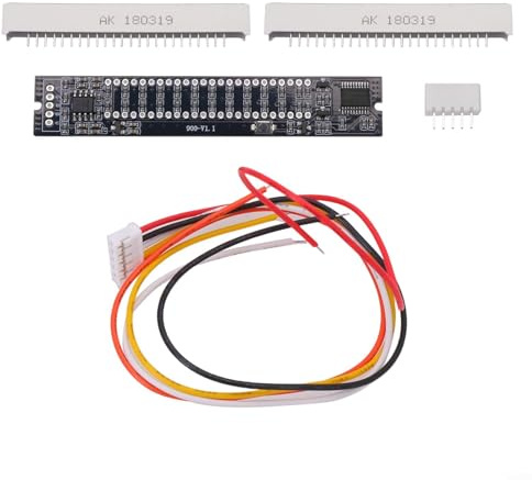 LED-Musikspektrum-Analysator, Anzeigetafel, Dual-K-Audio-Pegelanzeige | mit einstellbarer Geschwindigkeit, Peak-Hold-Funktion, DIY-Kit, Sound-Monitor, VU-Meter, 7-12 V DC