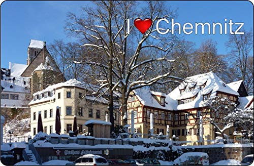 Cadora Magnetschild Kühlschrankmagnet I Love Chemnitz III