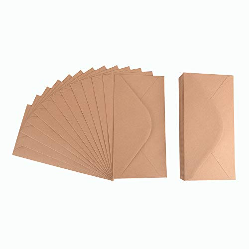 ewtshop® 50 Kraftpapierumschläge, Briefumschläge, Umschläge, Kuverts im Format DIN Lang