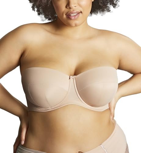 Sculptresse by Panache Women's 9670 Dana Strapless Bra, Black,Caramel,Linen,, Linen, 38D