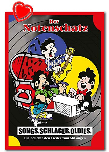 Der Notenschatz (Melodie und Akkorde) Überarbeitete Edition - Songs, Schlager, Oldies. Die beliebtesten Lieder zum Mitsingen - BOE7913 9783954561841 mit herzförmiger Notenklammer