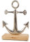 Logbuch-Verlag Deko Anker zum Hinstellen 16x22x5 cm Schiffsanker maritim Geschenk Geburtstag Hochzeit Glücksbringer