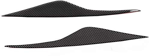 Kohlefaser-Scheinwerfer-Augenlid, Yctze 2pcs Kohlefaser-Scheinwerfer-Augenbrauen-Augenlider Trim Dekoration Ersatz für Mondeo MK4 2007-2013 (Kohlefaser-Farbe) für scheinwerferblende carbon optik ford